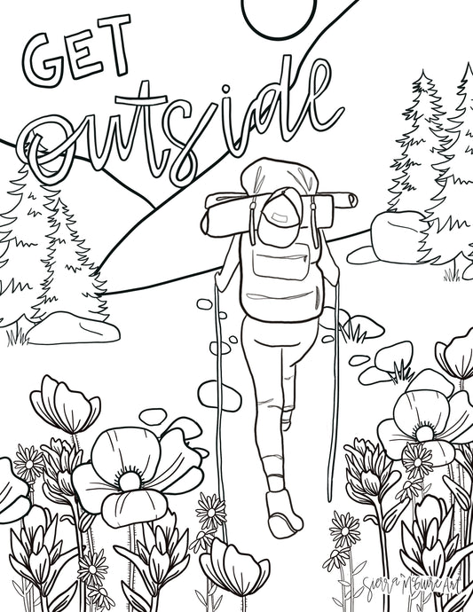 Wanderlust Coloring Page