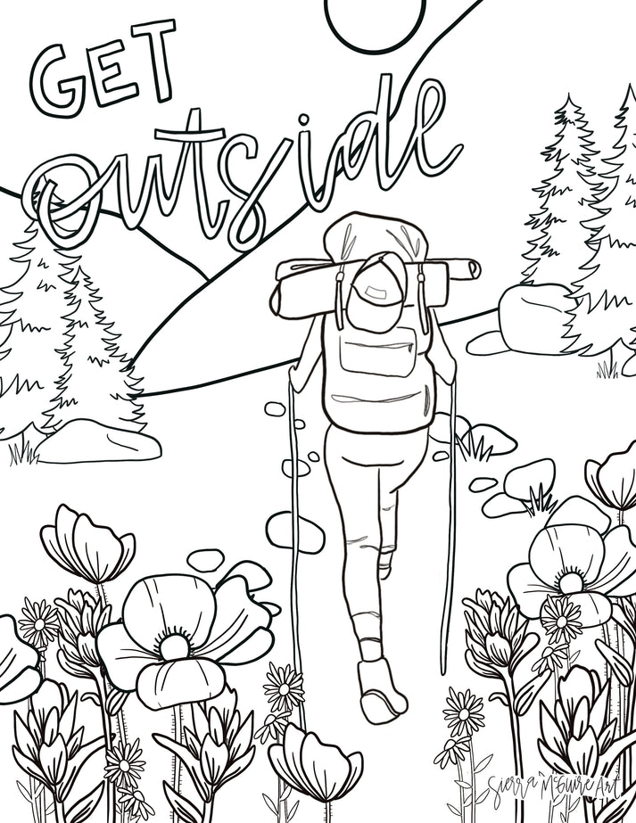 Get Outside Coloring Page – Sierra McGuire Art