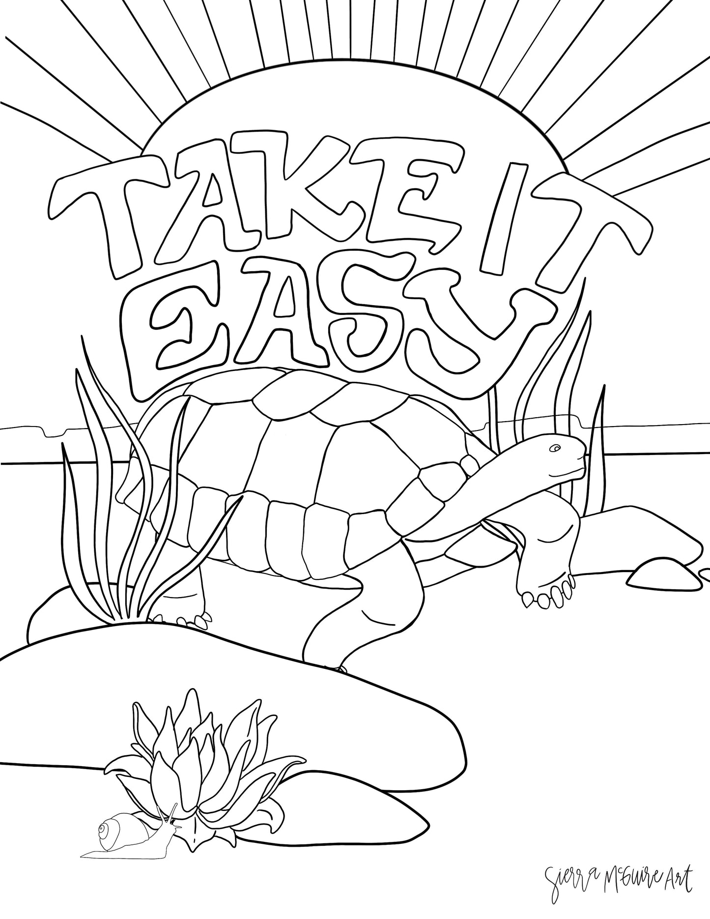 Take It Easy Coloring Page